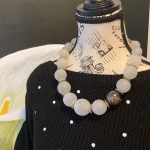 💥FINAL PRICE💥 Susan Hood "Odd Man Out" Lampwork Glass Bead Necklace & Earrings